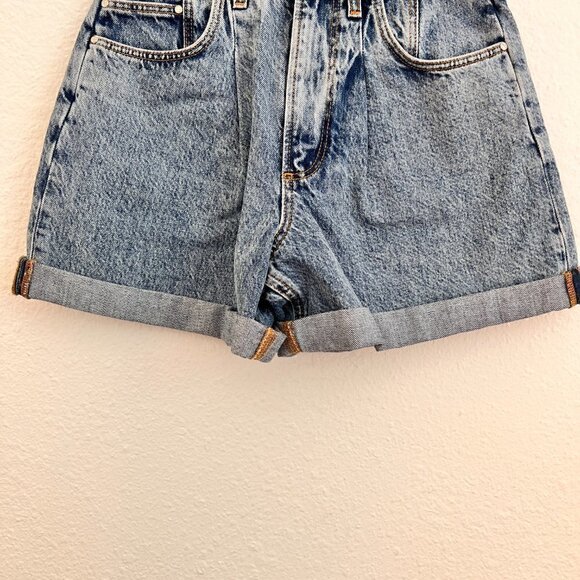 NWT Anine Bing High Rise Vintage Blue Shorts Sample 24‌‌ - Picture 4 of 13